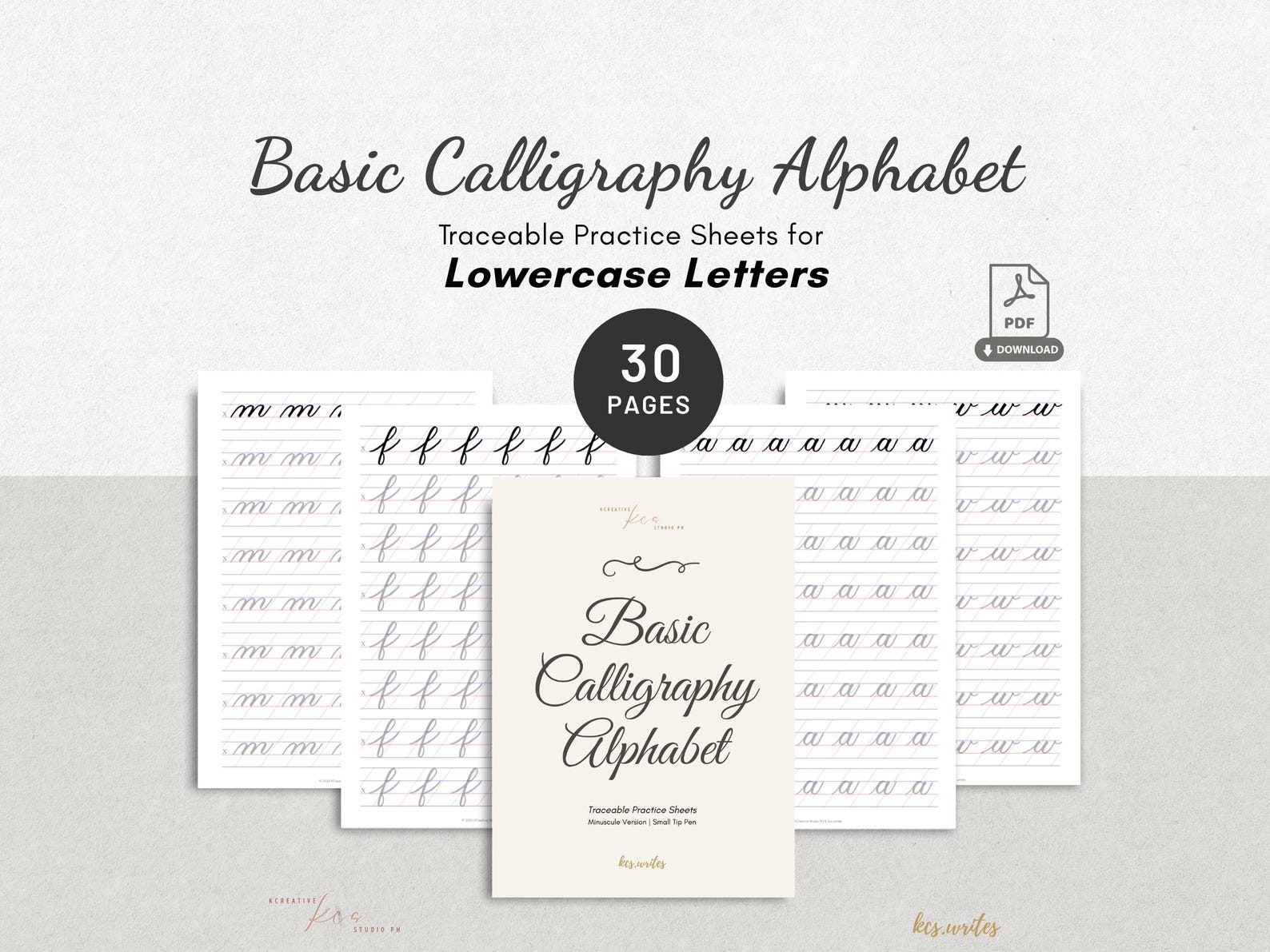 Calligraphy Pdf Printable Calligraphy Practice Sheets Handwriting Alphabet Worksheet ...