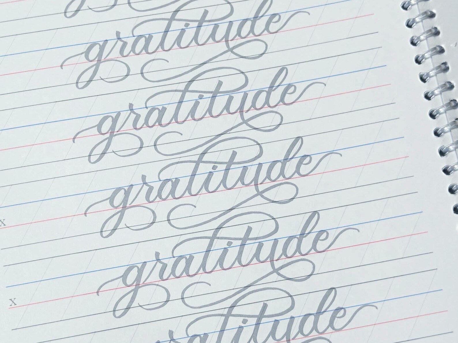 Printable Flourished Calligraphy Variation Practice Worksheets Modern ...