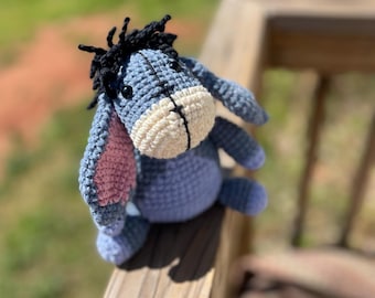 Patrón de crochet de Eeyore / Patrón de peluche Patrón de amigurumi de peluche Lindo acurrucador de Disney Winnie The Pooh / Patrón PDF digital /