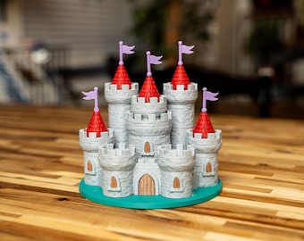 Sujetalibros de castillo: sujetalibros de fantasía con marcapáginas extraíble / Decoración medieval para biblioteca / Decoración con temática de castillo / Estantería caprichosa