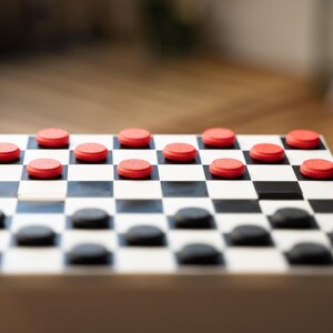 Book Style Checkers Set – 3D Printed Portable Board Game with Storage | Travel Checkers Game, Unique Gamer Gift Decor image 5