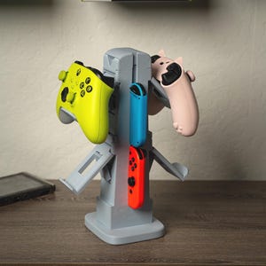 4-Sided Controller Tower – Gaming Organizer for Xbox, PlayStation, Switch & Switch 2 Joy-Cons | Headphone Holder, Controller Stand