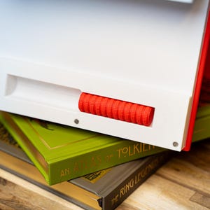 Book Style Checkers Set – 3D Printed Portable Board Game with Storage | Travel Checkers Game, Unique Gamer Gift Decor image 3