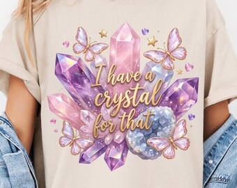 Farfalla di cristallo PNG, Ho un cristallo per questo, Design per maglietta a sublimazione con pietre preziose, Download digitale