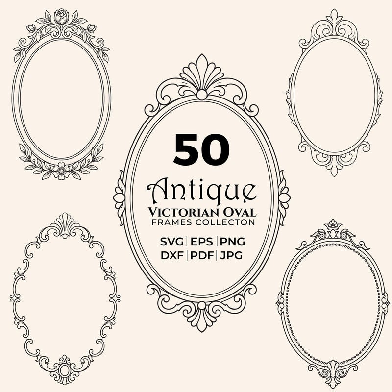 Fancy Circlular R Fancy Oval Clipart - Etsy UK