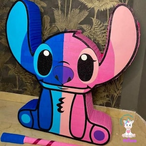 Stitch Piñata for Kids Birthday | Lilo & Stitch Party Decoration | Handmade Smash Piñata