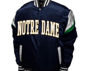 Handgemachte Retro Navy irische Varsity Jacke | benutzerdefinierte Bomberjacke