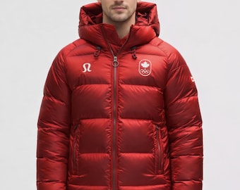 Herren Team Canada 2026 Kapuzenjacke | rote Winterjacke
