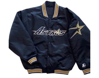 Handmade 90s inspired astros bomber jacket