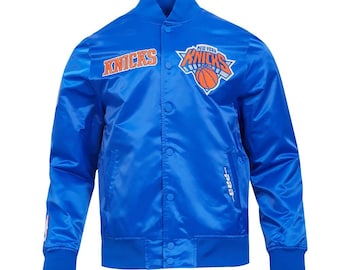 Men's new york knicks baseball satin bomber jacket