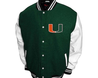 Herren Miami Baseball Varsity Jacke | graduierte Hurricanes Jacke
