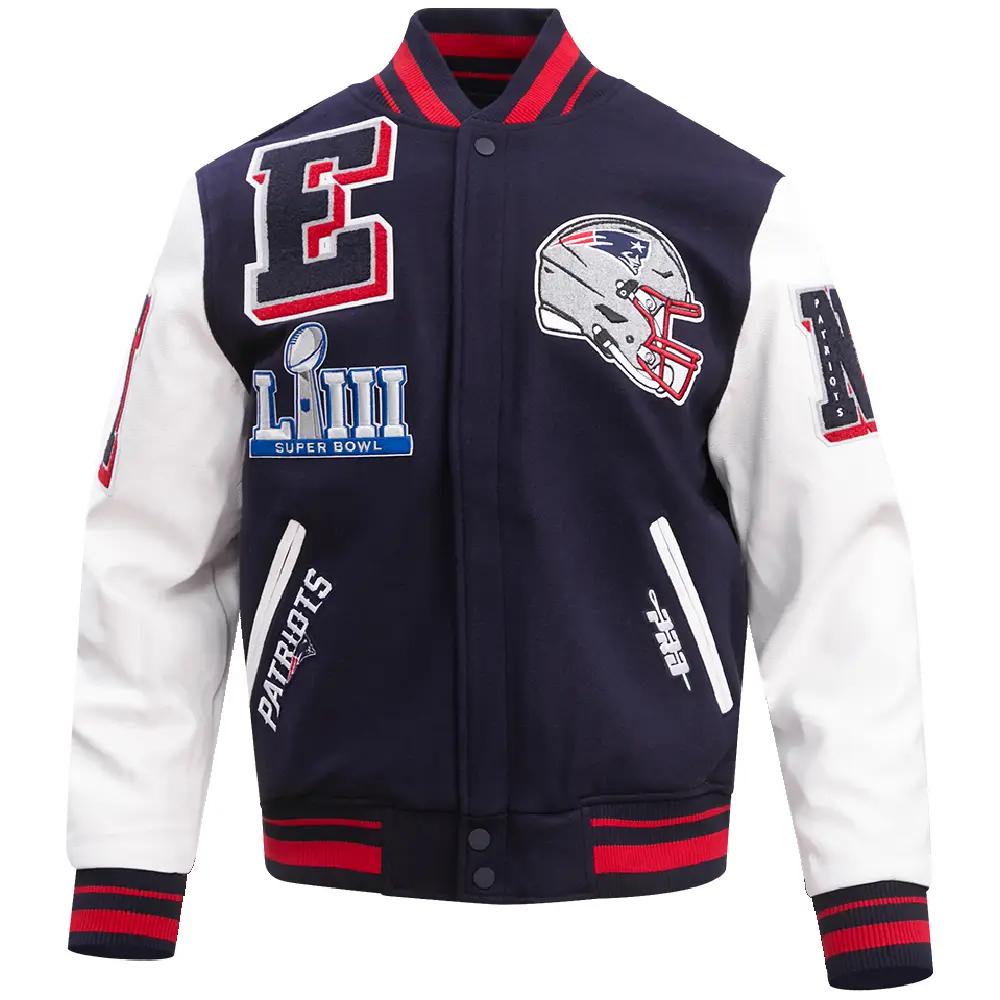 Discover Men's New England Patriots Retro Baseball Jacket