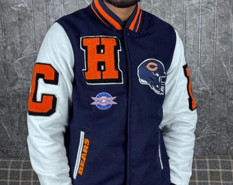 Chaqueta deportiva universitaria Bears para hombre con cosplay personalizado