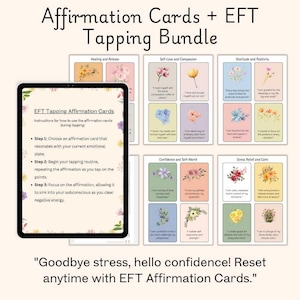 Tarjetas de Afirmaciones y Guiones de Tapping EFT / Reinicio Emocional Rápido / Imprimible / PDF / Salud Emocional