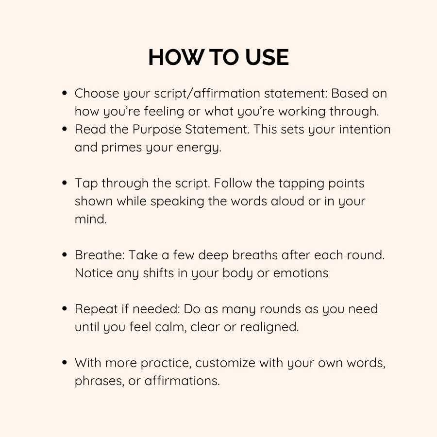 Script Cards EFT Tapping Affirmation Cards + Scripts | Quick Emotional Reset ...