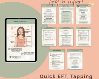 EFT Tapping Scripts | Anger, Guilt, Overwhelm | Journal Prompts | Tapping Points Diagram | Coaching resource