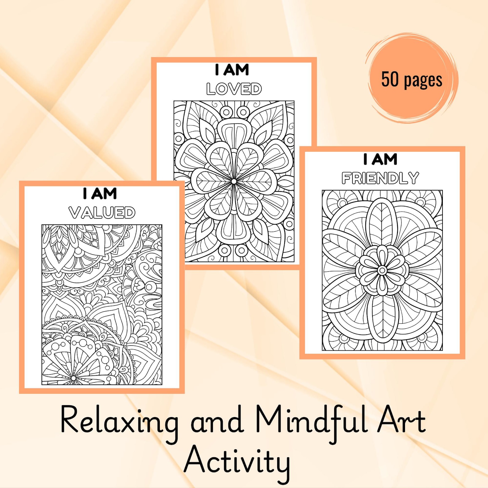 50 Mindful Mandala Coloring Pages | Adults & Kids Printable - Etsy