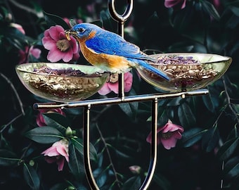Poppy Side-by-Side Bird Feeder – A Charming Outdoor Decor Piece  –  Gift for Bird Lovers – Garden Enthusiasts