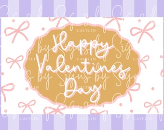 Valentines Day Banner Mockup | Galentines Canva Mockup Template | Valentines Banner Mockup Template | Pink Bow Canva Banner Mockup