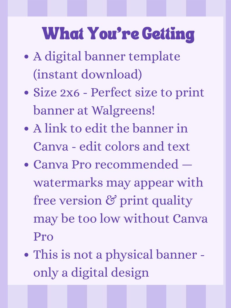 Flower Happy Birthday Banner Template | 2x6 Walgreens Banner Size | Editable in Canva | Girl Birthday Banner | Printable Banner image 2