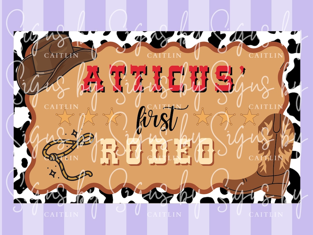 Pro Rodeo Banner My First Rodeo Banner Mockup | Robeo Banner Canva Mockup Template ...