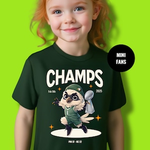 Camiseta infantil de los Eagles Champs / Camiseta Little Champs Game Day / Camiseta infantil de fútbol americano de Filadelfia / Regalo para fanáticos de los Eagles / Camiseta infantil del Super Bowl 2025