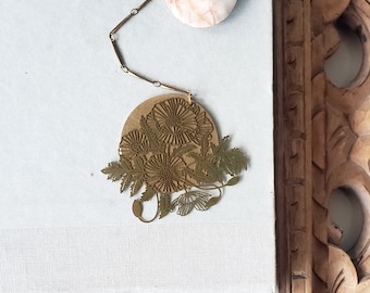 Luxe gold metal floral bookmark// Brass metal bookmark// brass bookmark