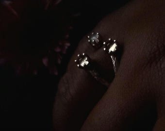 Citrine gemstone ring, luxe gold gemstone ring, moonstone ring, everyday gemstone ring,crystal for money ring gift for her - The Muni ring