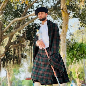Gran Kilt Escocés de Tartán Tradicional, Gran Kilt de Lana Acrílica del Siglo XVI, Hecho a Mano para Hombre, Disponible en más de 50 Tartanes