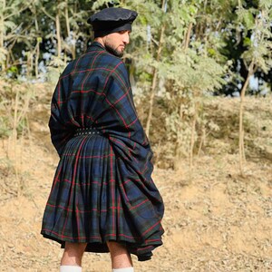 Handmade Great Kilt Scottish Traditional Tartan Great Kilt Highland Vintage Acrylic Wool Tartan Great Kilt Available in 50+ Tartans image 3