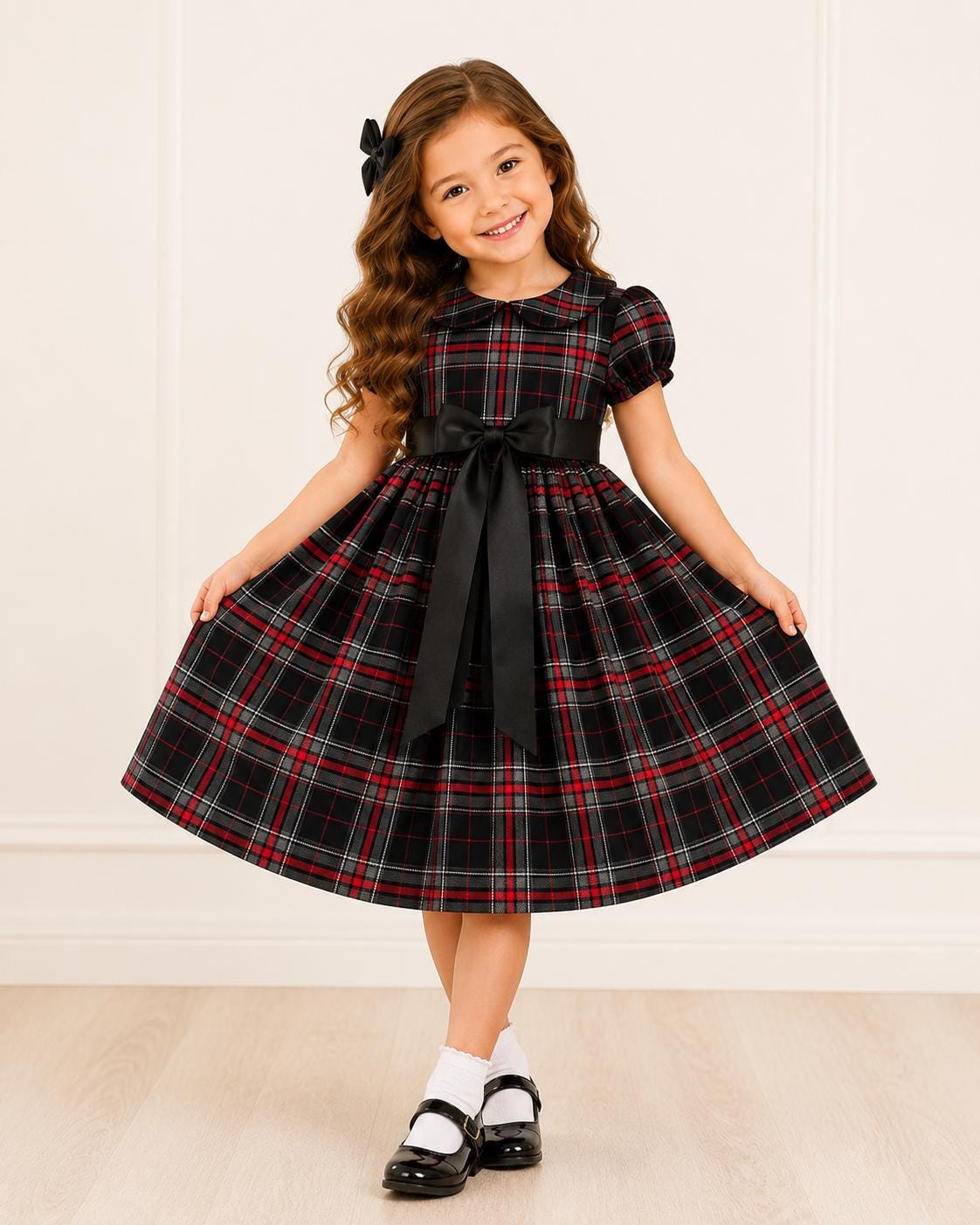 scotland little girls tartan dress