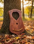 Heart Flower Irish Lyre Harp Handmade Rosewood 12 Strings Ancient Musical Instrument With Free Bag, Tuning Key & Extra Strings product logo