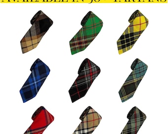 Corbata de tartán escocés para hombre, hecha a mano, clásica, para kilt. Corbata formal tradicional de las Highlands, disponible en más de 50 tartanes.