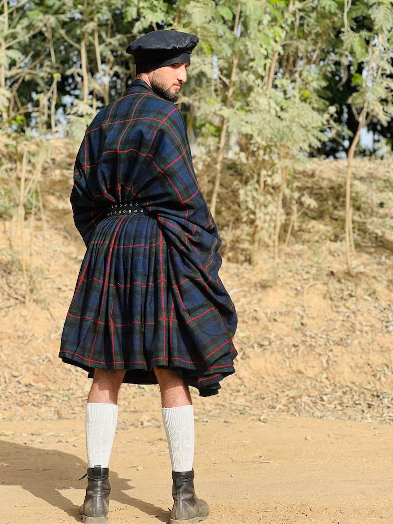 Handmade Great Kilt Scottish Traditional Tartan Great Kilt Highland Vintage Acrylic Wool Tartan Great Kilt Available in 50+ Tartans image 3