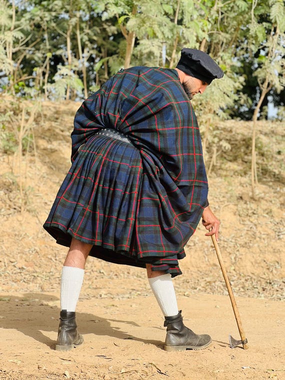 Handmade Great Kilt Scottish Traditional Tartan Great Kilt Highland Vintage Acrylic Wool Tartan Great Kilt Available in 50+ Tartans