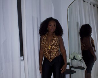 Cheetah Backless Top