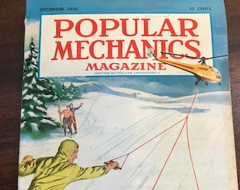 Popular Mechanics Magazine December 1950 Issue Vintage Ads Engineering Science News New Auto + Military Supplies Info