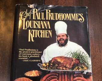 Chef Paul Prudhomme Louisiana Kitchen Cookbook Cajun Country Recipes Home Cooking HC Vintage 1993 Edition