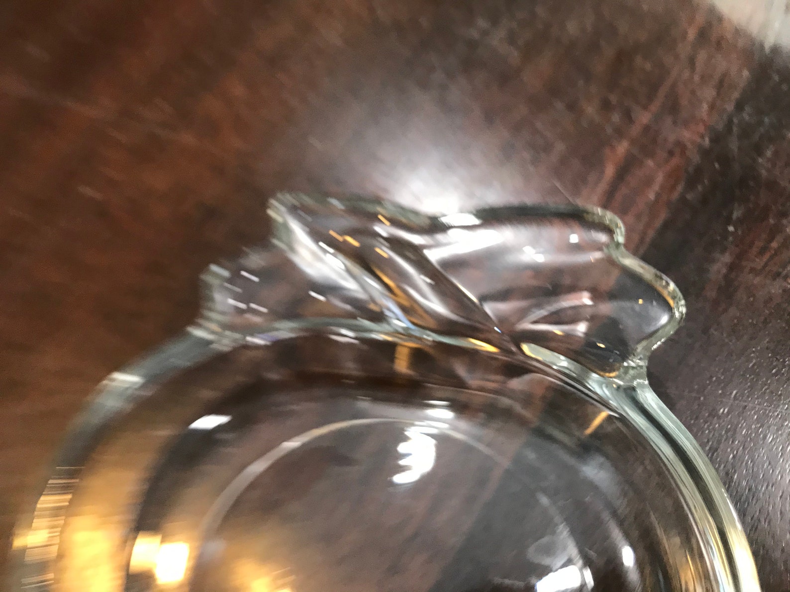 Peach Glass Ashtray Set 6 Clear Molded Glass Personal Peach Etsy