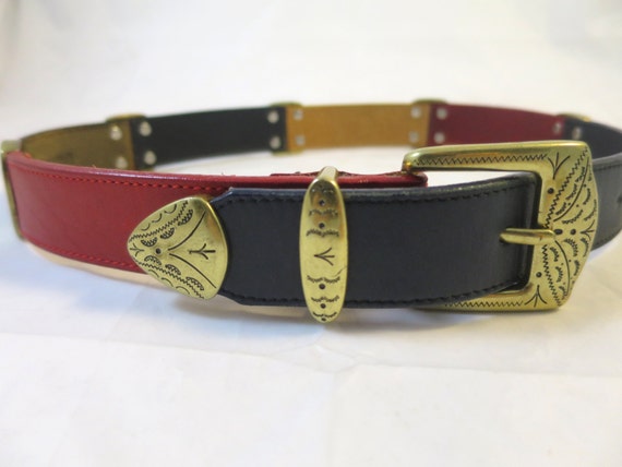 Vintage Brighton‎ Multi-Color leather Belt Brighton Multi-Colored Leather Belt Vintage Size M 45500  main image 3
