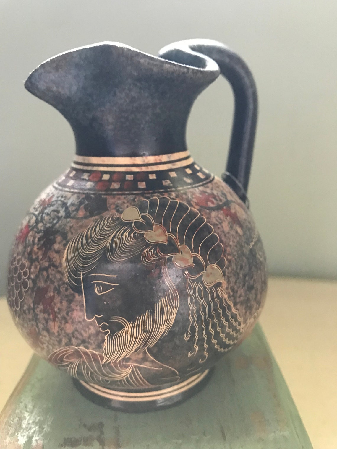 Greek Gods Vase Black Red Hand Painting Copy of 500 BC Classic Etsy