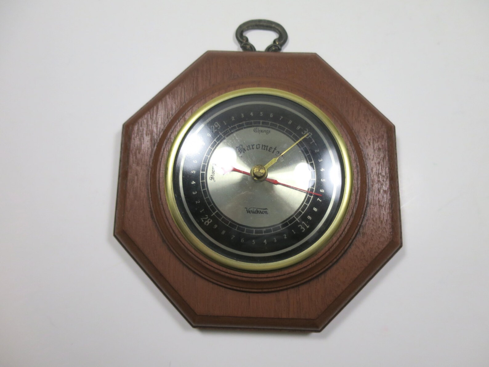 Verichron Wall Barometer Vintage 1970's Faux Wood Case Etsy