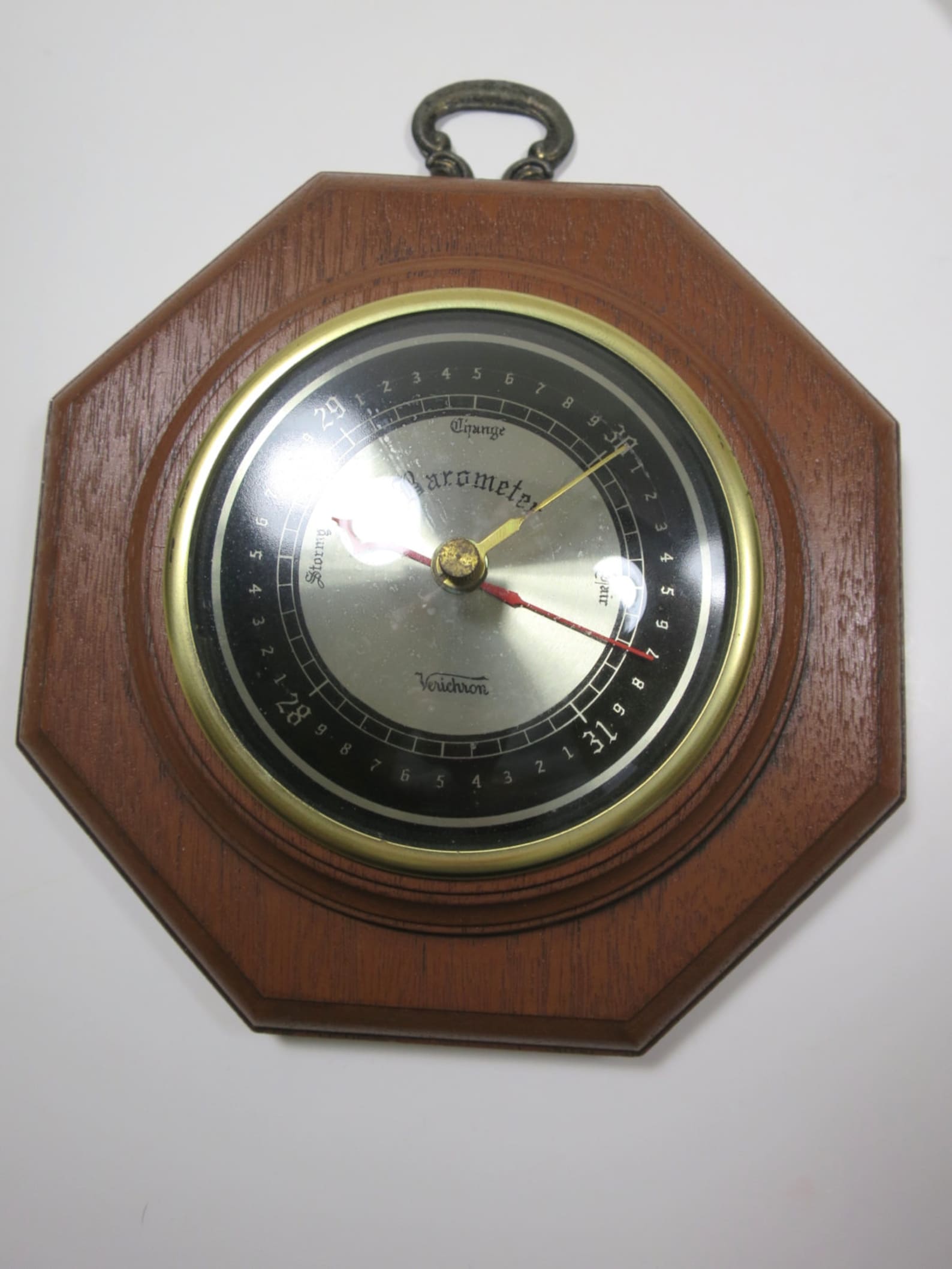 Verichron Wall Barometer Vintage 1970's Faux Wood Case Etsy