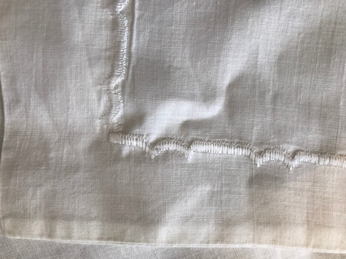 2 White Linen Boudoir Pillow Shams White Embroidery Flange Etsy