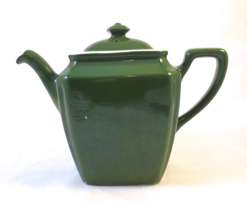 Hall China Tea Pot Art Deco 6 Cup Teapot W/ Strainer Spout Etsy