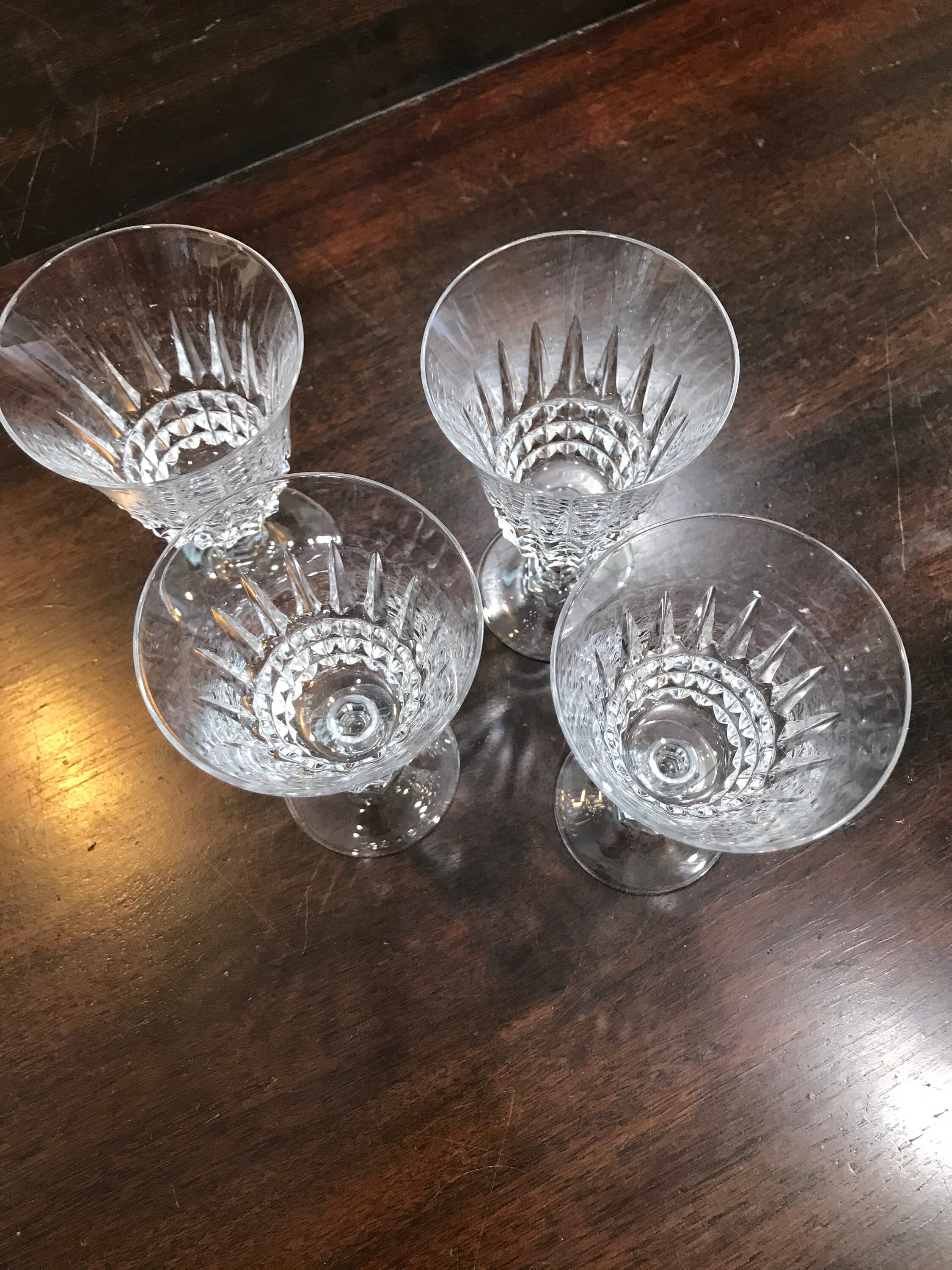 4 Lenox Crystal Stemware Wine Glasses Wine Goblets Vintage Etsy