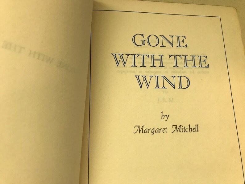Gone with the Wind Book by Margaret Mitchell 1936 Blue