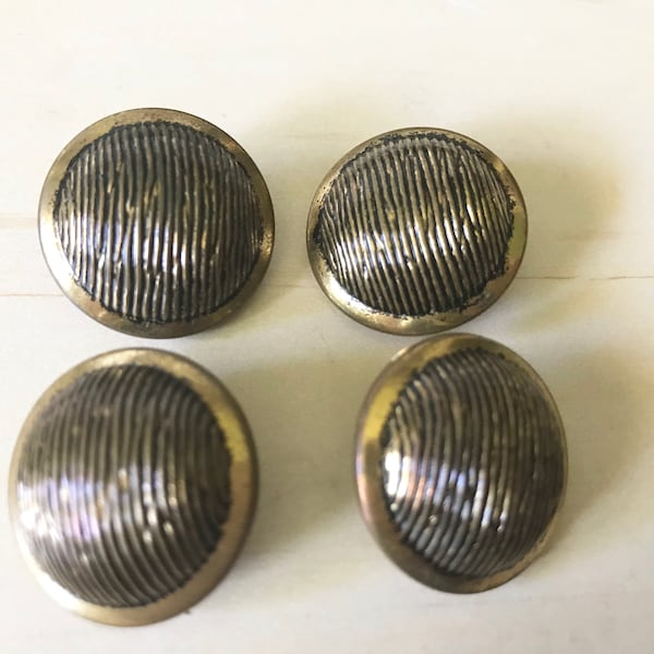 Antique Brass Dome Buttons Etsy