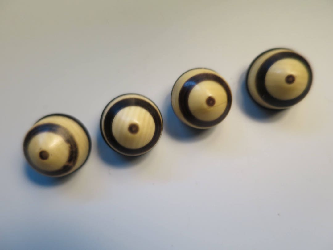 4 Art Deco Striped Bulls Eye Buttons Vintage Round Celluloid - Etsy