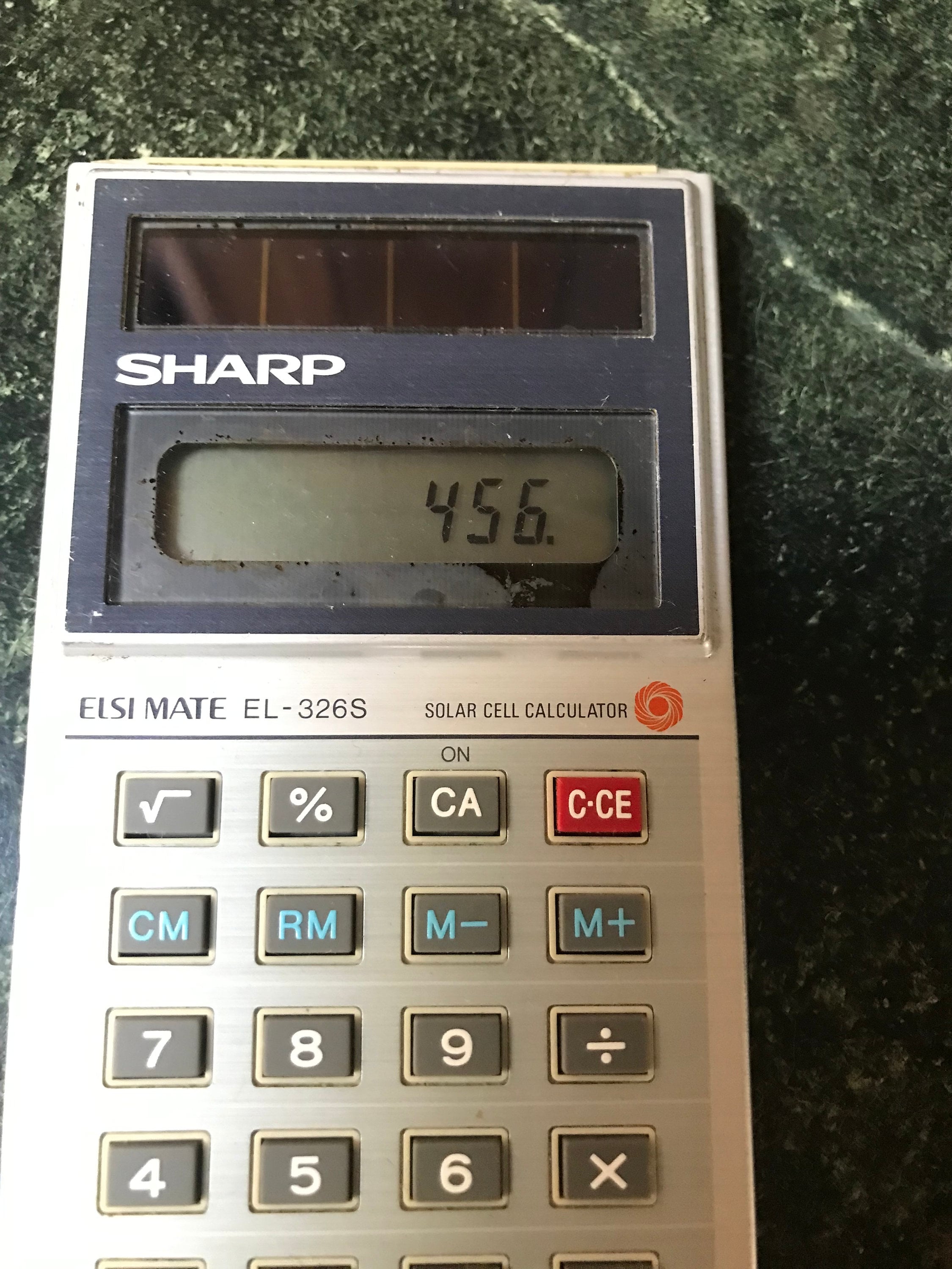 Calculatrice Vintage SHARP EL-8162 Avec Horloge – ELSI MATE, Boîtier Alu, Japon 1980
